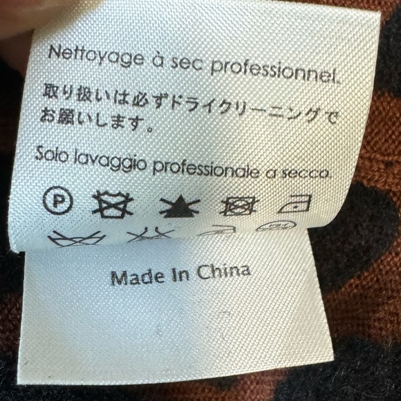 3.1 Phillip Lim Leopard Print Gray Merino Zip Cardigan Size S - Picture 12 of 12